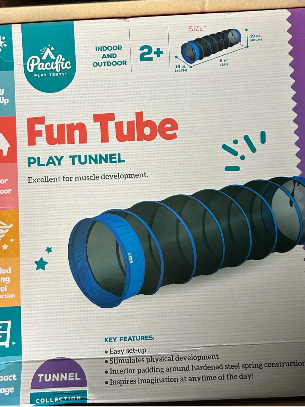 Fun Tube Play Tunnel - Blue